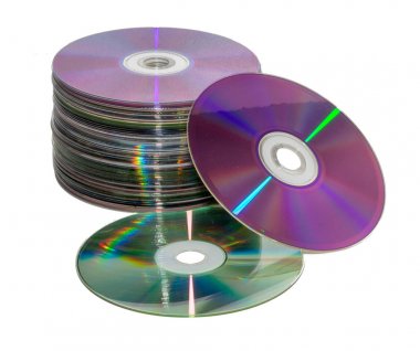 Beyaz izole arka plan üzerinde Yuvarlak Cd
