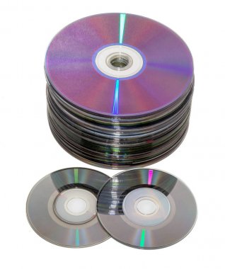 Beyaz izole arka plan üzerinde Yuvarlak Cd