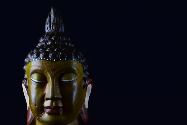 Buddha fej, aranyszínű — Stock Fotó