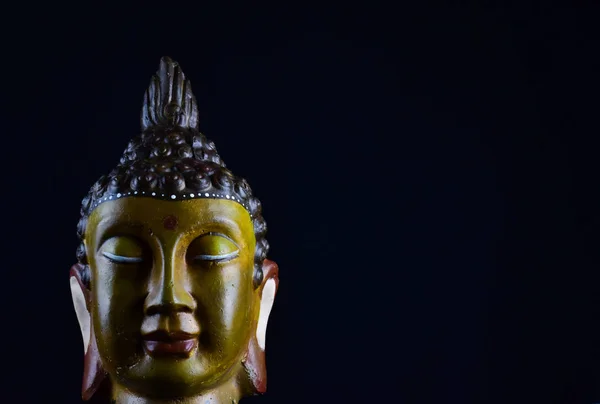 Buddha head with golden colors — Stock Photo, Image