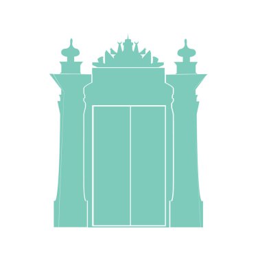 beyaz arka plan üzerinde kale kapı