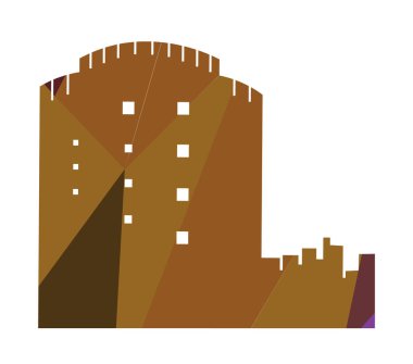 beyaz arka plan üzerinde kale kapı