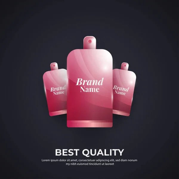 Modelo Produto Cosmético Rosa Para Publicidade Promoção —  Vetores de Stock