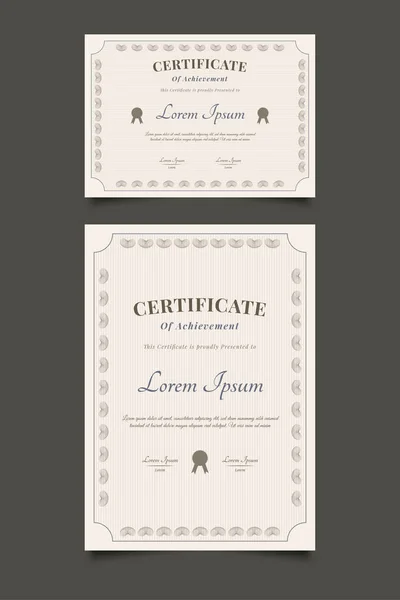 Abstract Certificaat Sjabloon Met Vintage Stijl — Stockvector