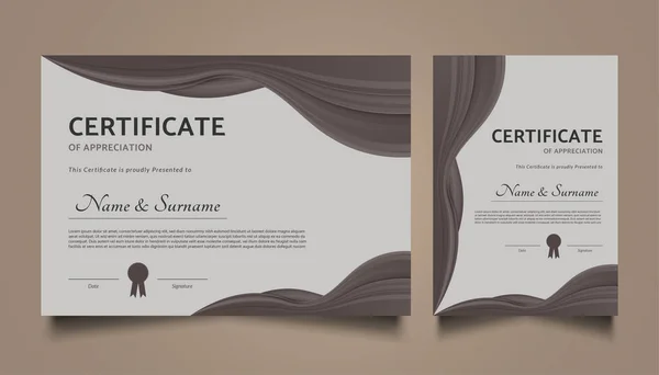 Modèle Certificat Classique Avec Style Coupe Papier — Image vectorielle