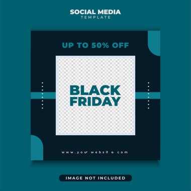 Kara Cuma satış promosyonu için renkli bir sosyal medya şablonu