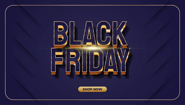 Black Friday sale banner with elegant text in luxury style