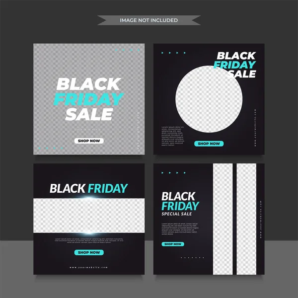 Collection Bannière Affiche Vente Black Friday Peut Être Utilisée Pour — Image vectorielle