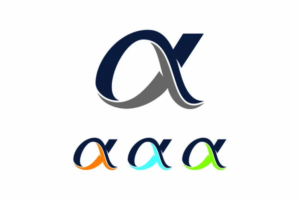 Alfa Logosu. Alfa amblemi. Yunanca alfa harfi, Soyut harf A, Alfa logo tasarım şablonu. Renkli vakıf yaratıcı işareti. Evrensel spiral vektör simgesi. Düz Alfa Sembolü