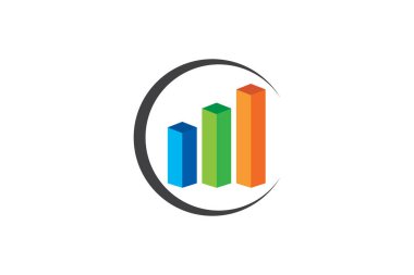 Finansal Muhasebe Logosu, Finansal Danışmanlar Logo Tasarım Şablonvektör Simgesi, Modern Finans İş logosu, Finansal Borsa Piyasa Grafikleri Logo tasarımı, İş logosu, Finans İş için büyüme simgesi.