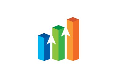 Finansal Muhasebe Logosu, Finansal Danışmanlar Logo Tasarım Şablonvektör Simgesi, Modern Finans İş logosu, Finansal Borsa Piyasa Grafikleri Logo tasarımı, İş logosu, Finans İş için büyüme simgesi.