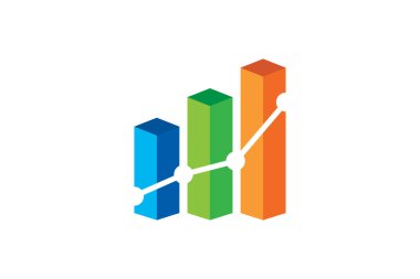 Finansal Muhasebe Logosu, Finansal Danışmanlar Logo Tasarım Şablonvektör Simgesi, Modern Finans İş logosu, Finansal Borsa Piyasa Grafikleri Logo tasarımı, İş logosu, Finans İş için büyüme simgesi.