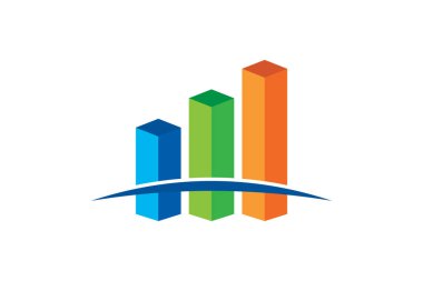 Finansal Muhasebe Logosu, Finansal Danışmanlar Logo Tasarım Şablonvektör Simgesi, Modern Finans İş logosu, Finansal Borsa Piyasa Grafikleri Logo tasarımı, İş logosu, Finans İş için büyüme simgesi.