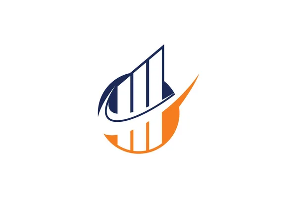 Finansiell Redovisning Logotyp Finansiella Rådgivare Logo Design Mall Vektor Ikon — Stock vektor