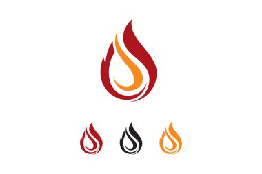 Yangın alev Logo Şablonvektör simgesi Petrol, gaz ve enerji logosu kavramı, Petrol endüstrisi için Petrol logosu, damla şeklinde Yangın alev simgesi. Petrol ve gaz endüstrisi logo tasarım konsepti. Gaz ve Petrol Matkap İnşaatı logo tasarımları,