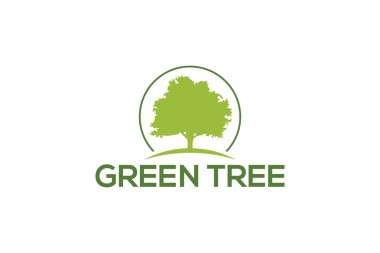 Ağaç logosu şablonu. doğa simgesi tasarım - vektör, yaprakları ile stilize bir ağaç Ağaç simgesi kavramı, Oaktree logo illüstrasyon. Bir ağacın vektör silueti. Tree of Life logo tasarım kökleri ilham, Yaratıcı vektör logo tasarım şablonu.