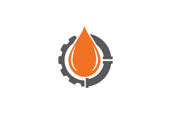 Ogień Płomienia Logo Szablon Ikona Wektor Olej Gaz Energia Koncepcja — Wektor stockowy