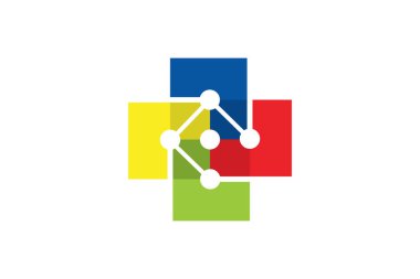 Tıbbi eczane logo tasarım şablonu.- vektör illüstratör, Tıp sembolü, Tıbbi logo, Cross artı tıbbi logo simge tasarım şablon elemanları, Tıbbi sağlık logo tasarım şablonu.- vektör logosu, Çapraz logo simgesi tasarımı