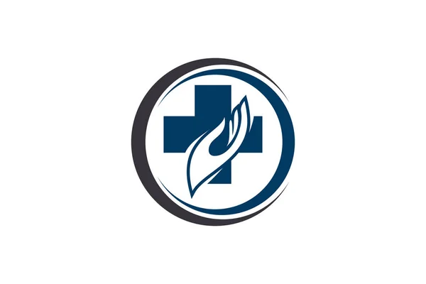 Tıbbi Eczane Logo Tasarım Şablonu Vektör Illüstratör Tıp Sembolü Tıbbi — Stok Vektör