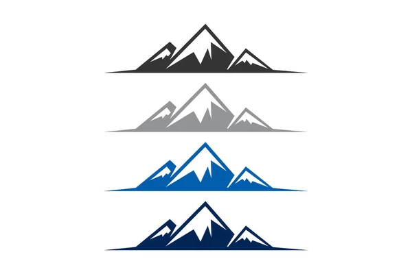 Vetor Montanha Aventuras Livre Logotipo Modelo Logotipo Montanha Minimalista Paisagem — Vetor de Stock