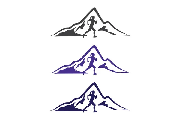 vector mountain and outdoor adventures logo, Mountain Logo Template. Minimalist Landscape Hills / Mountain Peaks Vector logo design, Minimalist Landscape Mountain logo design inspiration, Mountains logo design, Mountains with river logo template