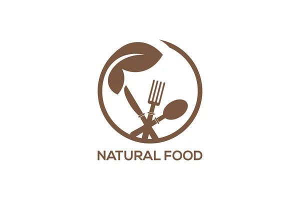 Plantilla Logotipo Alimentos Saludables Vector Diseño Logotipo Alimentos Orgánicos Vector — Archivo Imágenes Vectoriales
