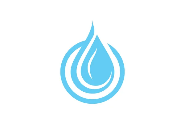 Κυματοειδές Λογότυπο Διάνυσμα Νερό Θαλάσσιο Ωκεανό Ρέει Μπλε Κατέβασμα Wave — Διανυσματικό Αρχείο