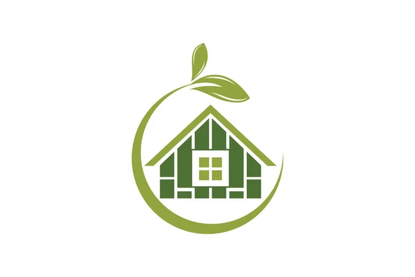 Σχέδιο Λογότυπο Διάνυσμα Ακινήτων Οικολογικό Λογότυπο Ακινήτων Δέντρο Λογότυπο Της — Διανυσματικό Αρχείο