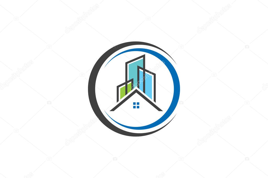 Real estate vector logo design, eco real estate logo, Tree with real estate logo,  building  logo design,  real estate vector logo template, Logo for a property, Abstract home logo, Building Estate Logo with Skyscrapers, house or home  logo design,