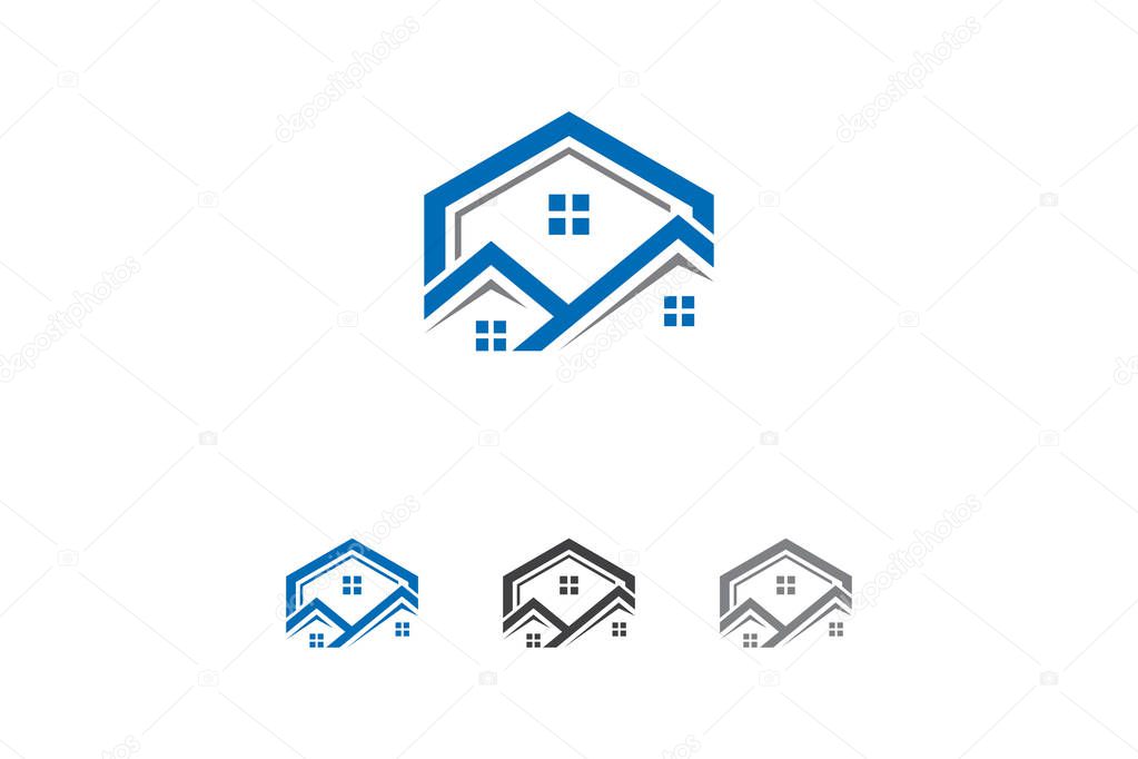 Real estate vector logo design, eco real estate logo, Tree with real estate logo,  building  logo design,  real estate vector logo template, Logo for a property, Abstract home logo, Building Estate Logo with Skyscrapers, house or home  logo design,