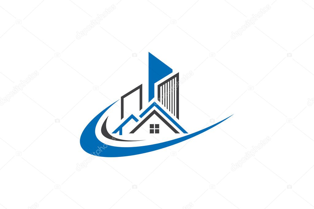 Real estate vector logo design, eco real estate logo, Tree with real estate logo,  building  logo design,  real estate vector logo template, Logo for a property, Abstract home logo, Building Estate Logo with Skyscrapers, house or home  logo design,