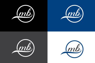 birden fazla arka planda ilk küçük harf Mb yuvarlak logo, Mb Logo, Mb Başlangıç logosu. Mb monogram logosu, Mb Harfi işareti logo tasarımı, Mb İlk el yazısı logo vektör şablonu, Lüks minimalist zarif sofistike Baş harfleri mb 