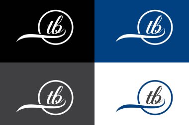 birden fazla arka plan, Tb Logo, Tb İlk logosu üzerinde ilk küçük harf Tb yuvarlak logo. Tb monogram logo, Tb Harf işareti logo tasarımı, Tb İlk el yazısı logo vektör şablonu, Lüks minimalist zarif sofistike Baş harfleri harfler Tb 