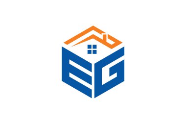 Soyut poligonal Eg Logo, Eg mektup logosu, polygonal Eg Logo şarkı ve Sembol, Eg İlk logo şablonu, Eg logo mektup ilk, Ev logosu, yaratıcı ev logosu, Soyut ev logosu, gayrimenkul işareti. Pencere logolu ev, Emlak logosu,