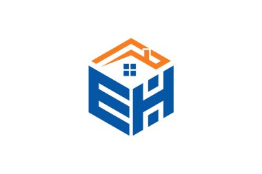 Soyut poligonal Eh Logo, Eh mektup logosu, polygonal Eh Logo şarkı ve Sembol, Eh İlk logo şablonu, Eh logo mektup ilk, Ev logosu, yaratıcı ev logosu, Soyut ev logosu, gayrimenkul işareti. Pencere logolu ev, Emlak logosu,