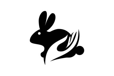 Tavşan Simge Logo Tasarım, Yaratıcı Tavşan Logo Tasarımı, Tavşan Logo Tasarım Vektör Sembolü Bunny, Tavşan Logo Şablonu. Vektör İllüstrasyon, Tavşan bakım logosu