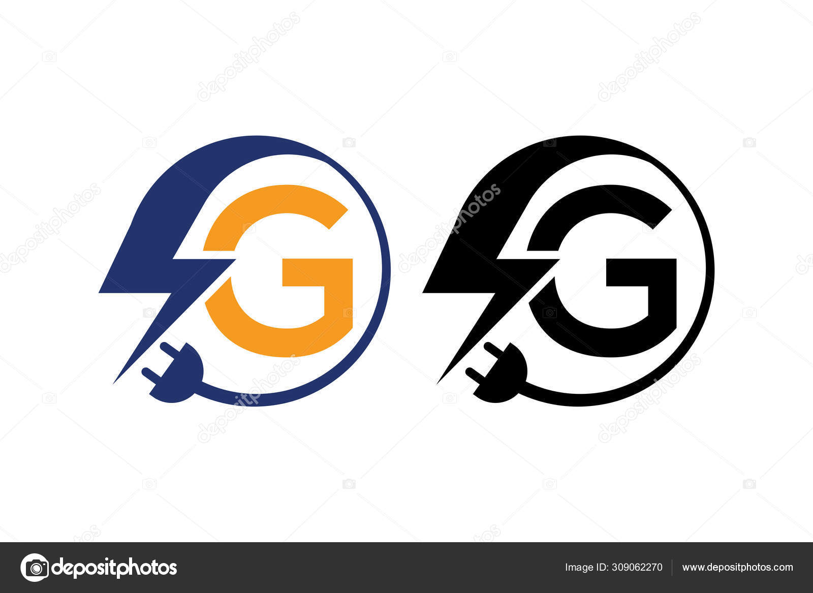 Electrical Sign Letter Electricity Logo Electric Logo Icon Vector