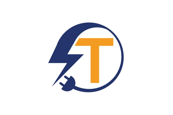 Znak Elektryczny Literą Logo Elektryczności Logo Elektryczne Ikona Vector Design — Wektor stockowy