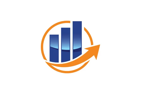 Financial Accounting Logo Financial Advisors Logo Design Mall Vector Ikon — Stock vektor