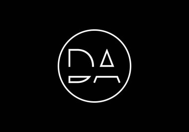 İlk Monogram Mektup DA Logo Tasarım Vektörü Şablonu. DA Harf Logosu Tasarımı