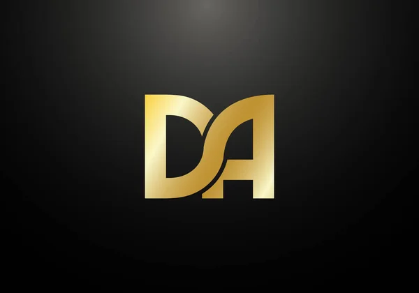 İlk Monogram Mektup DA Logo Tasarım Vektörü Şablonu. DA Harf Logosu Tasarımı