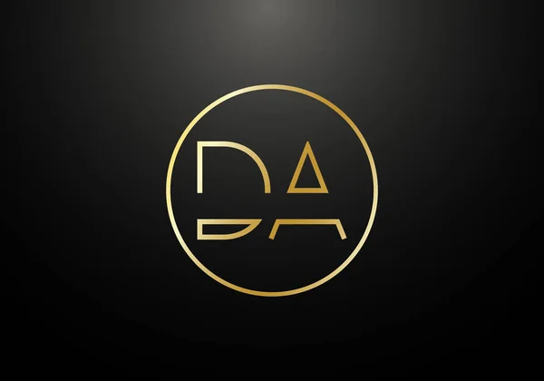 İlk Monogram Mektup DA Logo Tasarım Vektörü Şablonu. DA Harf Logosu Tasarımı