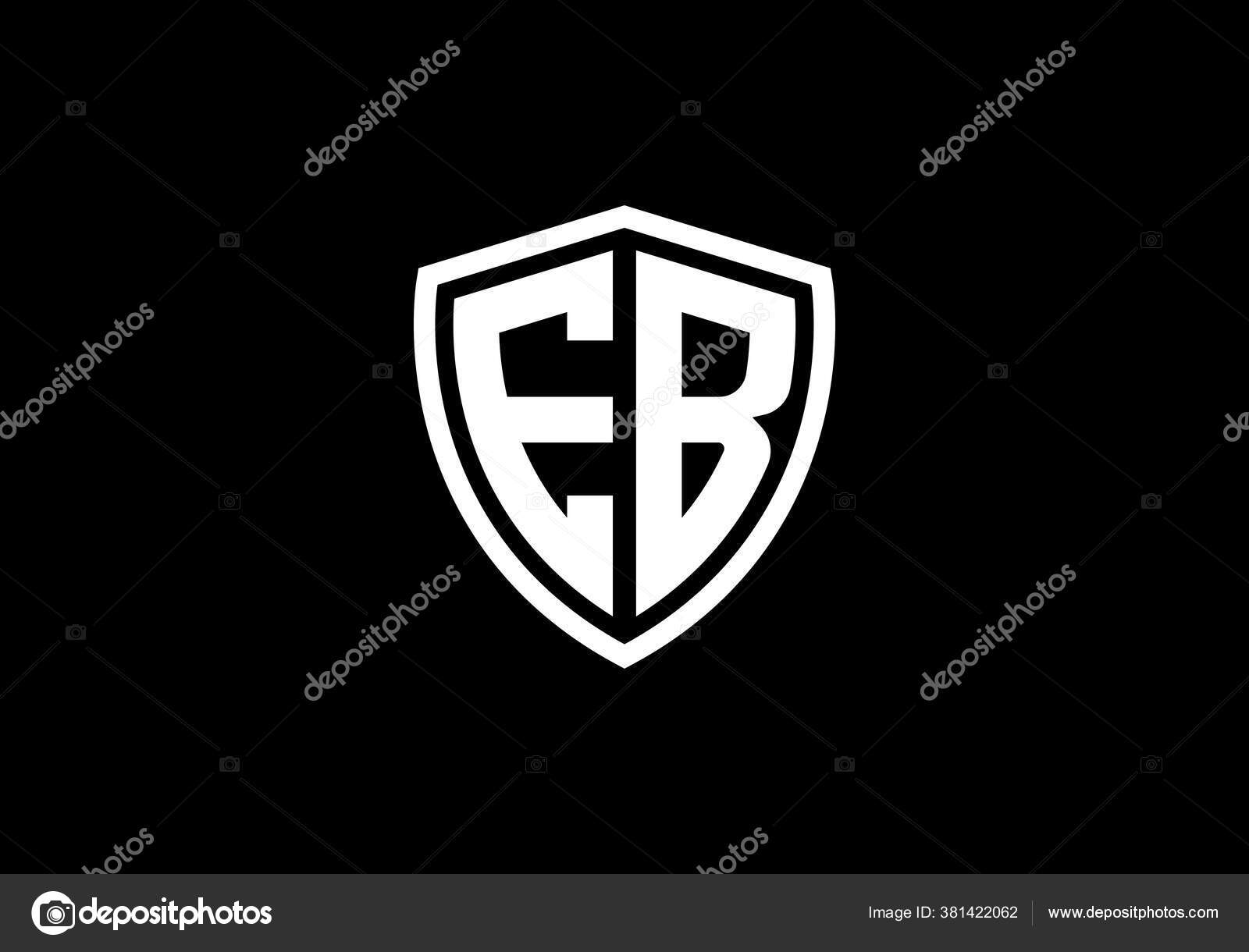 Eb Logo Monogram Emblem Shield Style Stock Vector (Royalty Free) 1696125358