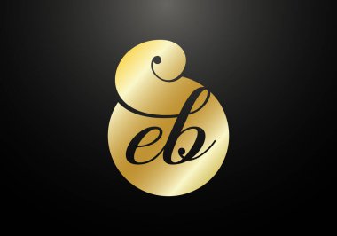 İlk Monogram E B Logo Tasarım Vektör Şablonu. E B Harfi Logo Tasarımı