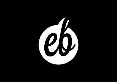 İlk Monogram E B Logo Tasarım Vektör Şablonu. E B Harfi Logo Tasarımı