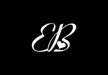 İlk Monogram E B Logo Tasarım Vektör Şablonu. E B Harfi Logo Tasarımı