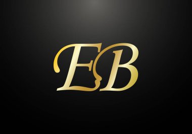 İlk Monogram E B Logo Tasarım Vektör Şablonu. E B Harfi Logo Tasarımı