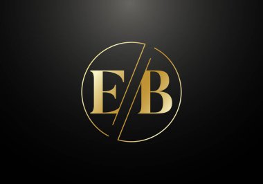 İlk Monogram E B Logo Tasarım Vektör Şablonu. E B Harfi Logo Tasarımı