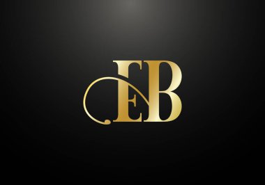 İlk Monogram E B Logo Tasarım Vektör Şablonu. E B Harfi Logo Tasarımı