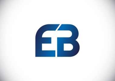 İlk Monogram E B Logo Tasarım Vektör Şablonu. E B Harfi Logo Tasarımı